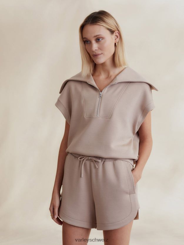 Bekleidung helles Taupe Frauen Varley Keely High-Rise-Shorts 8J4JZN301