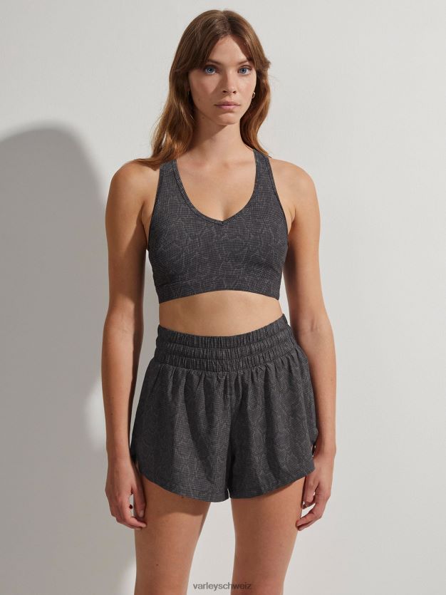 Bekleidung schwarze Gitterschlange Frauen Varley Lass uns in den Park gehen, BH 8J4JZN129