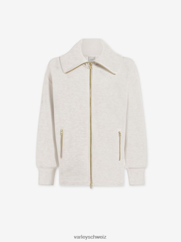 Bekleidung Elfenbeinmergel Frauen Varley Adair-Jacke mit durchgehendem Reißverschluss 8J4JZN112
