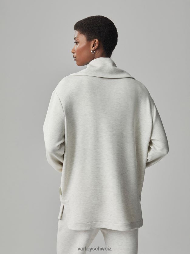 Bekleidung Elfenbeinmergel Frauen Varley Adair-Jacke mit durchgehendem Reißverschluss 8J4JZN112