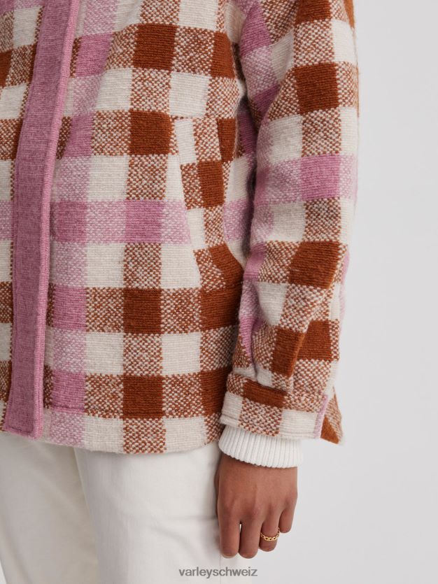 Bekleidung Karamellfarbenes Midi-Karomuster Frauen Varley Alma-Jacke 8J4JZN429