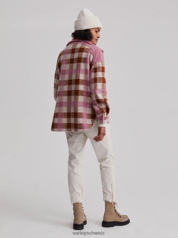 Bekleidung Karamellfarbenes Midi-Karomuster Frauen Varley Alma-Jacke 8J4JZN429