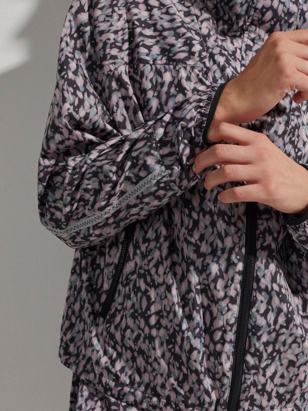 Bekleidung dunkles Bewegungsblütenblatt Frauen Varley Terrassen-Laufjacke mit Aufdruck 8J4JZN412