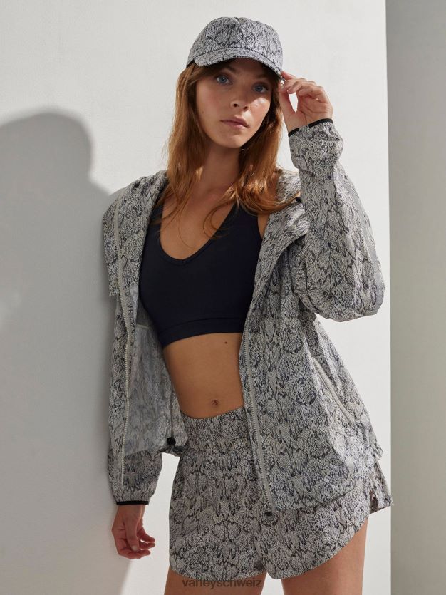 Bekleidung gespiegelte Schlange Frauen Varley Terrassen-Laufjacke mit Aufdruck 8J4JZN413