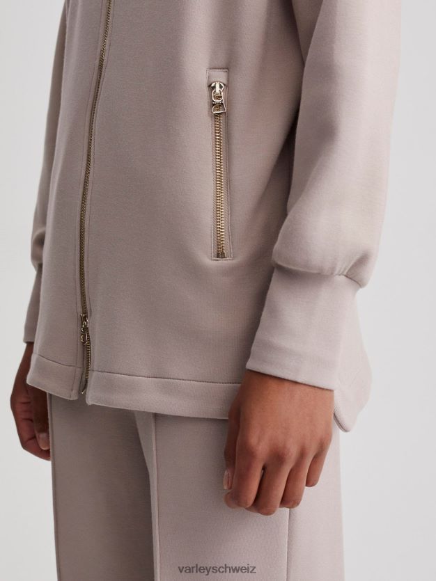 Bekleidung taupefarbener Ton Frauen Varley Adair-Jacke mit durchgehendem Reißverschluss 8J4JZN110