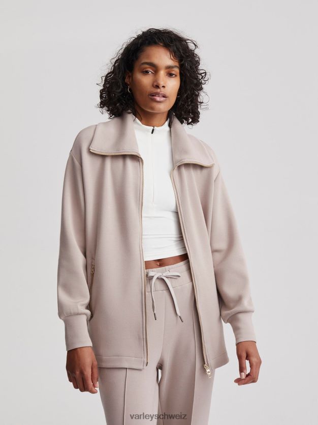 Bekleidung taupefarbener Ton Frauen Varley Adair-Jacke mit durchgehendem Reißverschluss 8J4JZN110