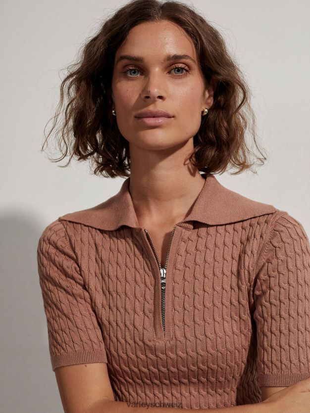 Bekleidung Mokka-Mousse Frauen Varley Lillian Off-Court-Polo 8J4JZN142