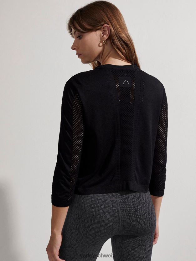 Bekleidung Schwarz Frauen Varley Halldale nahtloses Langarm-T-Shirt 8J4JZN124