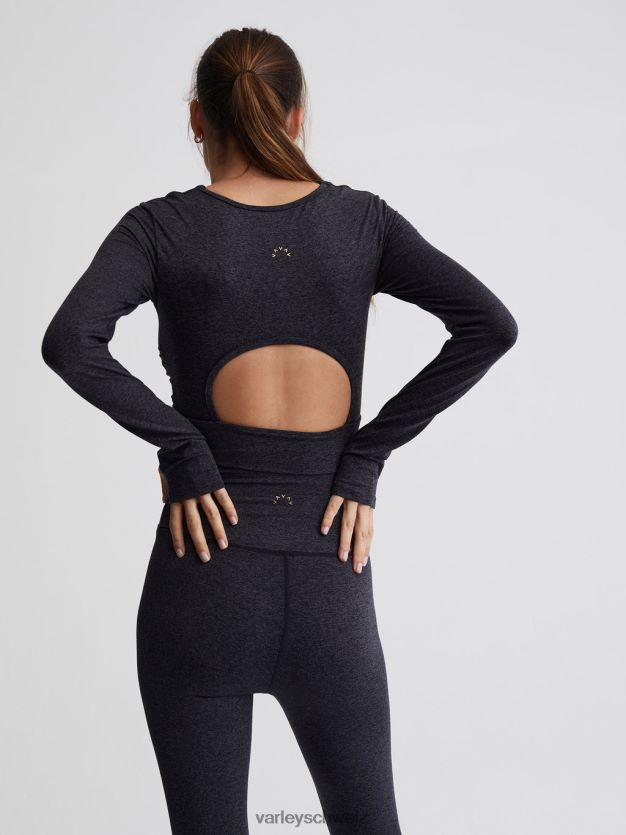 Bekleidung schwarzer Mergel Frauen Varley Immer warmes, kurz geschnittenes Sloan-T-Shirt 8J4JZN222