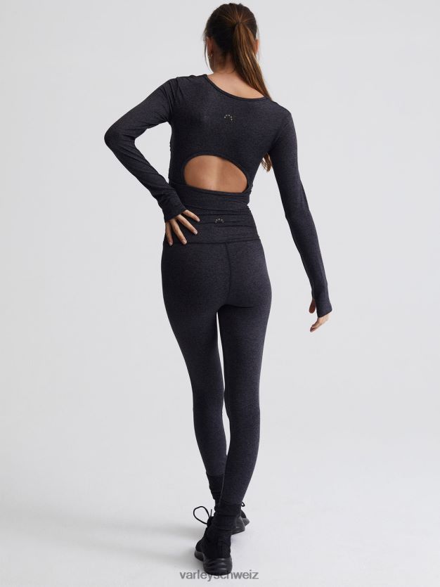 Bekleidung schwarzer Mergel Frauen Varley Immer warmes, kurz geschnittenes Sloan-T-Shirt 8J4JZN222