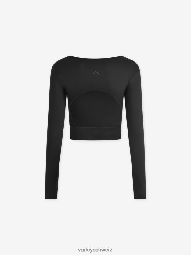 Bekleidung schwarzer Mergel Frauen Varley Immer warmes, kurz geschnittenes Sloan-T-Shirt 8J4JZN222