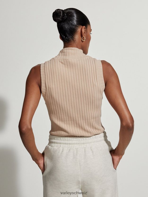 Bekleidung helles Taupe Frauen Varley Calder-Tanktop mit Stehkragen 8J4JZN80