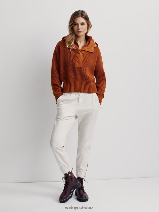 Bekleidung Karamell-Café-Mischung Frauen Varley Carter-Pullover mit halbem Reißverschluss 8J4JZN199