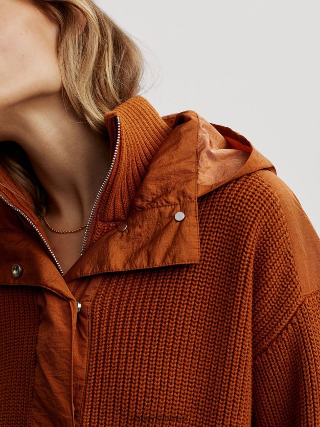 Bekleidung Karamell-Café-Mischung Frauen Varley Carter-Pullover mit halbem Reißverschluss 8J4JZN199