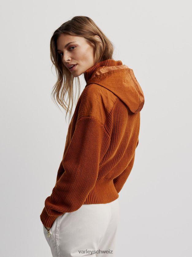 Bekleidung Karamell-Café-Mischung Frauen Varley Carter-Pullover mit halbem Reißverschluss 8J4JZN199