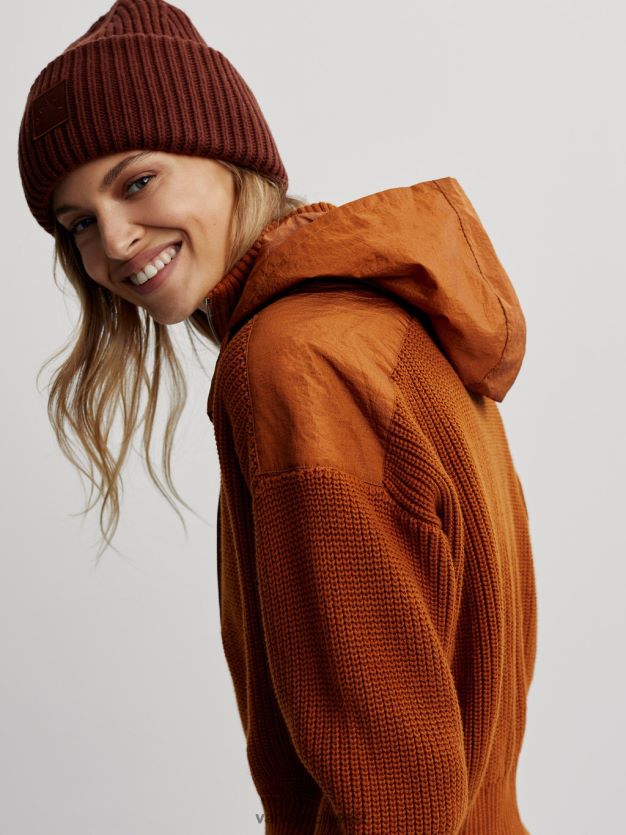 Bekleidung Karamell-Café-Mischung Frauen Varley Carter-Pullover mit halbem Reißverschluss 8J4JZN199