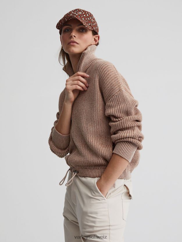 Bekleidung Pfifferling/Reiher-Sprenkelstrick Frauen Varley Anderson-Strickjacke mit durchgehendem Reißverschluss 8J4JZN205