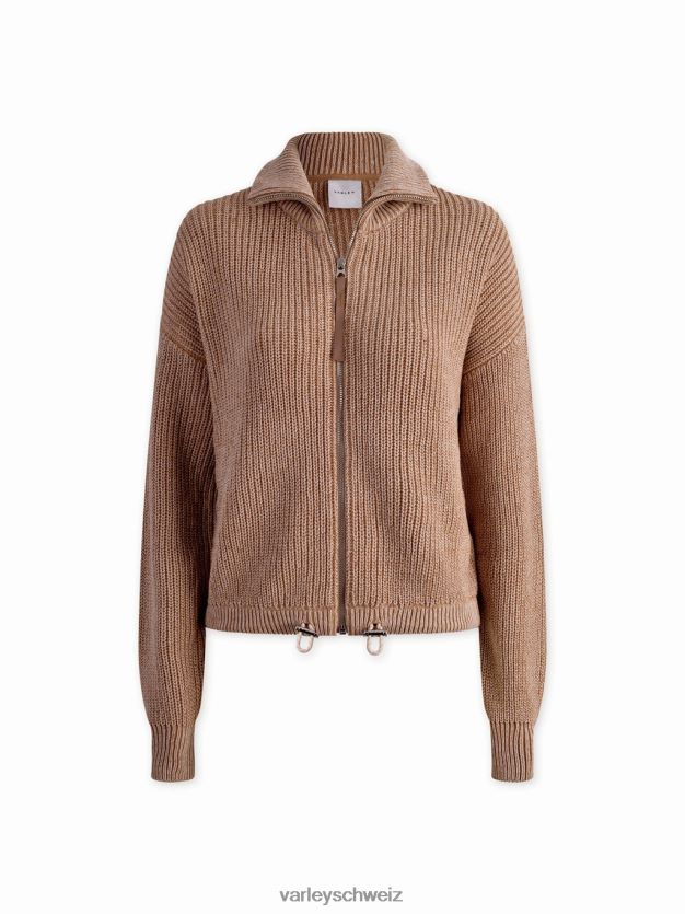 Bekleidung Pfifferling/Reiher-Sprenkelstrick Frauen Varley Anderson-Strickjacke mit durchgehendem Reißverschluss 8J4JZN205