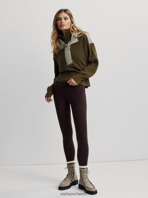 Bekleidung dunkle Olivenmischung Frauen Varley Carter-Pullover mit halbem Reißverschluss 8J4JZN200