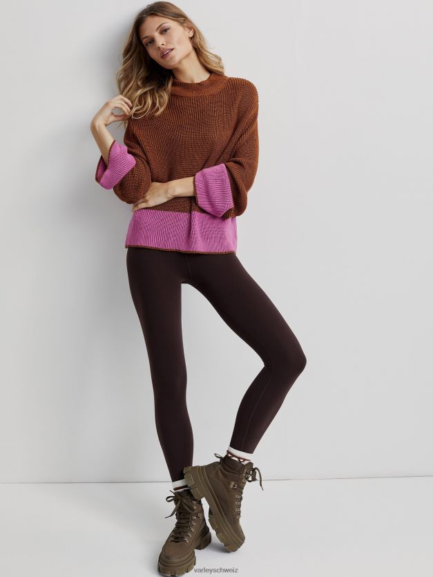 Bekleidung metallisches Karamell-Café Frauen Varley Panama-Strick 8J4JZN182