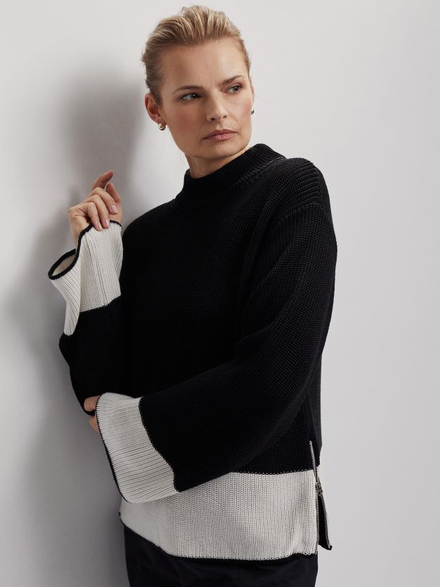 Bekleidung metallisches Schwarz Frauen Varley Panama-Strick 8J4JZN181