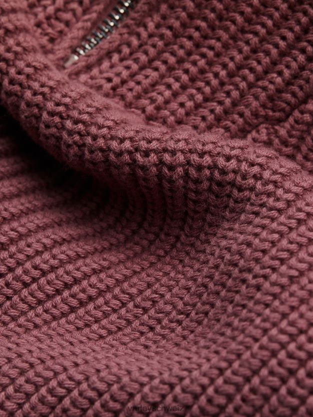 Bekleidung rosabraun Frauen Varley Mentone-Strickpullover mit halbem Reißverschluss 8J4JZN221