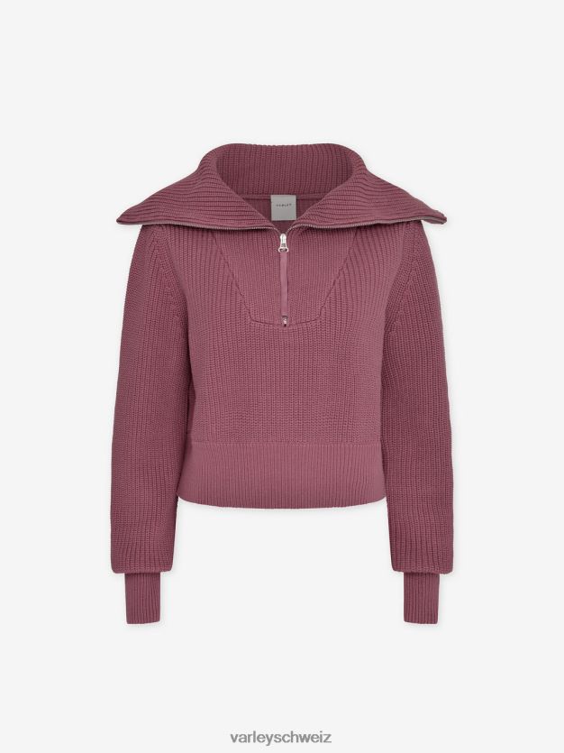 Bekleidung rosabraun Frauen Varley Mentone-Strickpullover mit halbem Reißverschluss 8J4JZN221