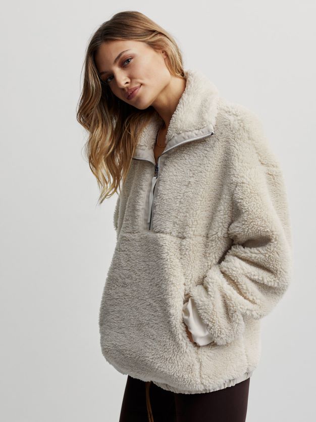 Bekleidung Eierlikör Frauen Varley Appleton-Pullover mit halbem Reißverschluss 8J4JZN472