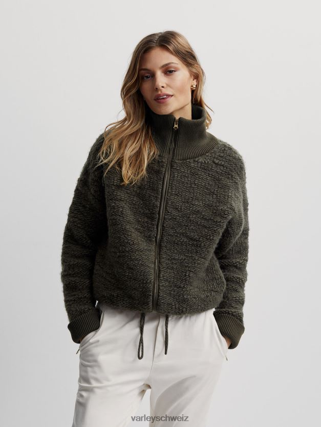 Bekleidung dunkles Oliv Frauen Varley Hunter Fleece mit durchgehendem Reißverschluss 8J4JZN423
