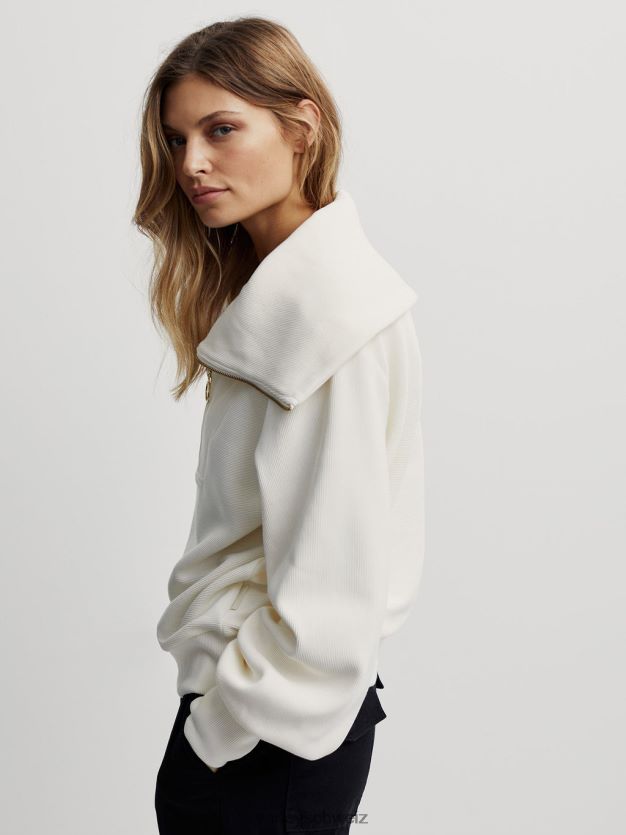 Bekleidung Elfenbein Frauen Varley Vine-Pullover mit halbem Reißverschluss 8J4JZN88