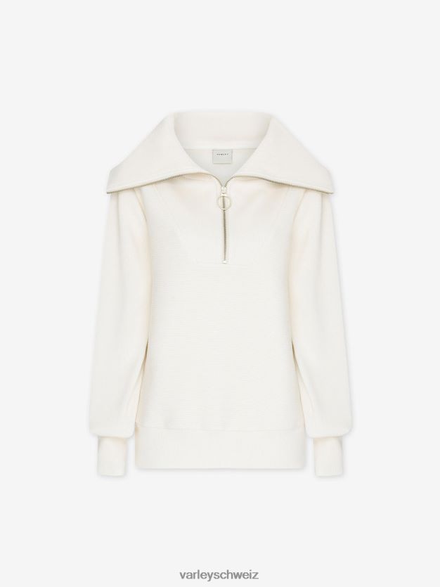 Bekleidung Elfenbein Frauen Varley Vine-Pullover mit halbem Reißverschluss 8J4JZN88