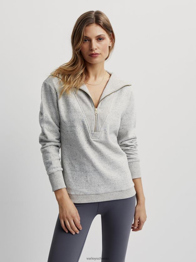 Bekleidung Elfenbeinmeliert Frauen Varley Clearwood-Pullover mit halbem Reißverschluss 8J4JZN230