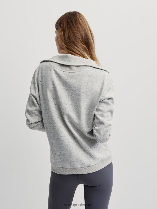 Bekleidung Elfenbeinmeliert Frauen Varley Clearwood-Pullover mit halbem Reißverschluss 8J4JZN230