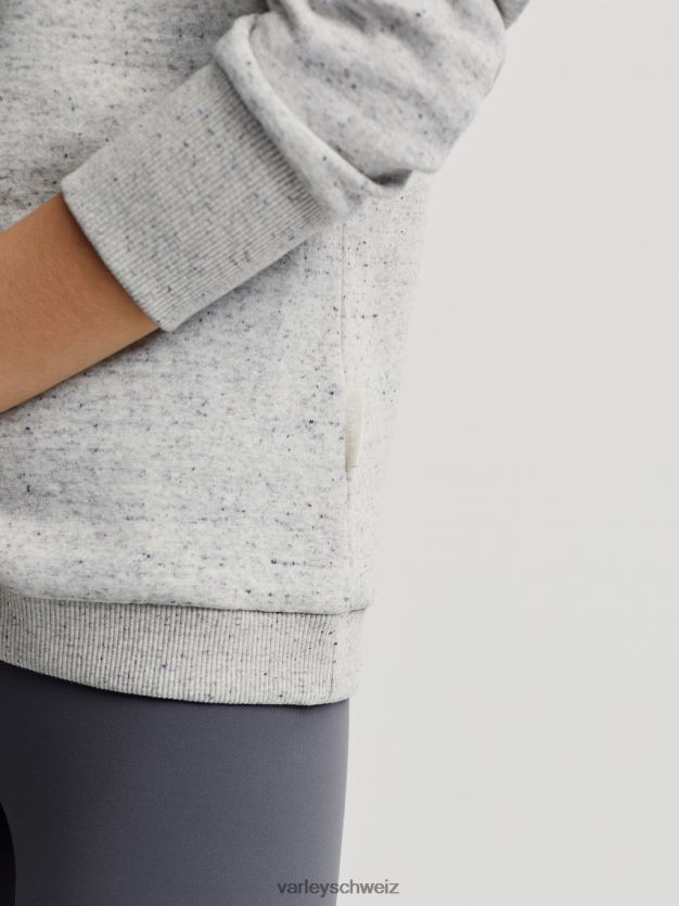 Bekleidung Elfenbeinmeliert Frauen Varley Clearwood-Pullover mit halbem Reißverschluss 8J4JZN230