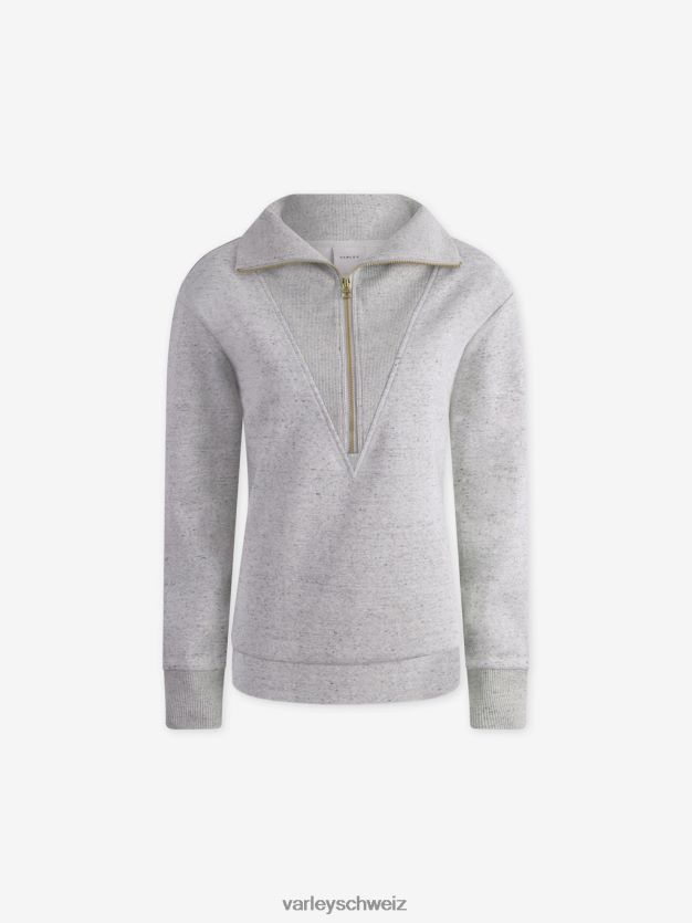 Bekleidung Elfenbeinmeliert Frauen Varley Clearwood-Pullover mit halbem Reißverschluss 8J4JZN230
