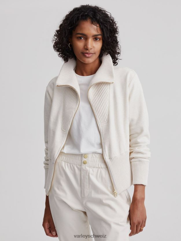 Bekleidung Elfenbeinmergel Frauen Varley Alisa-Sweatshirt mit durchgehendem Reißverschluss 8J4JZN186