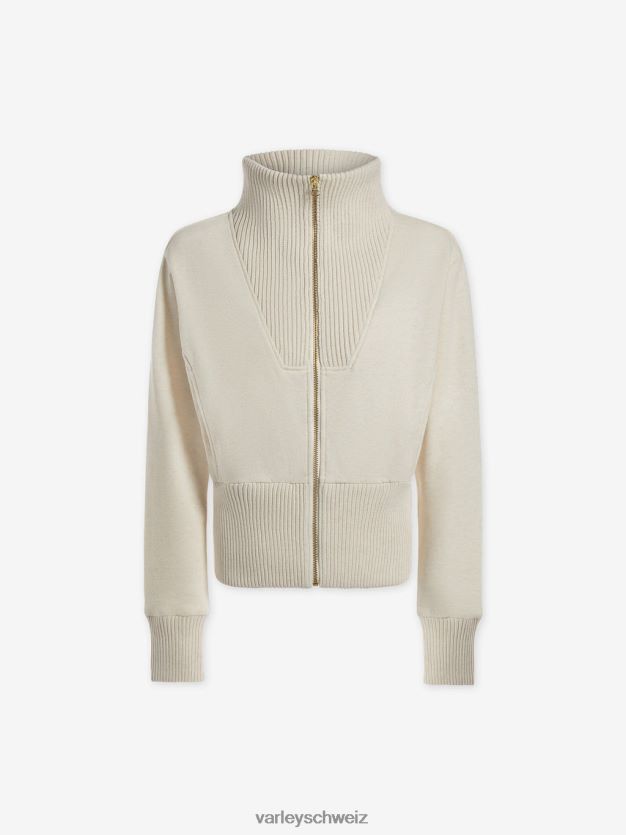 Bekleidung Elfenbeinmergel Frauen Varley Alisa-Sweatshirt mit durchgehendem Reißverschluss 8J4JZN186