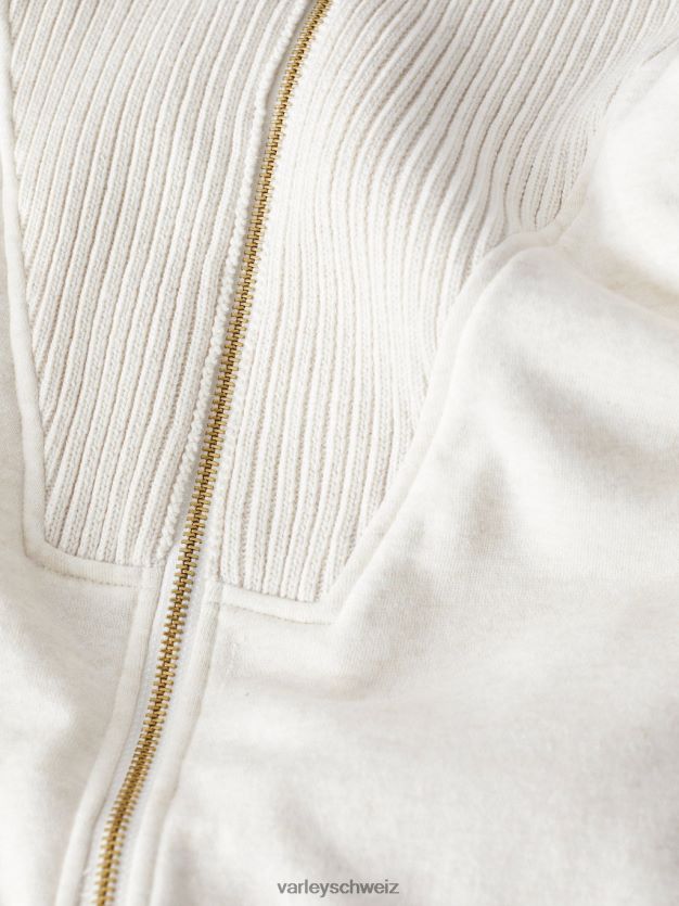 Bekleidung Elfenbeinmergel Frauen Varley Alisa-Sweatshirt mit durchgehendem Reißverschluss 8J4JZN186