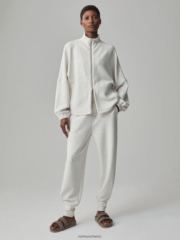 Bekleidung Elfenbeinmergel Frauen Varley Ashbury-Sweatshirt mit durchgehendem Reißverschluss 8J4JZN38