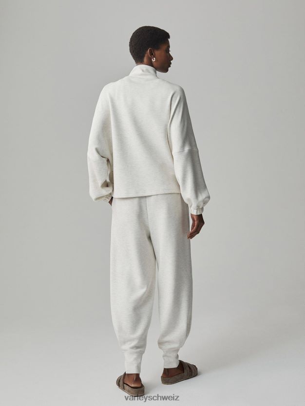 Bekleidung Elfenbeinmergel Frauen Varley Ashbury-Sweatshirt mit durchgehendem Reißverschluss 8J4JZN38