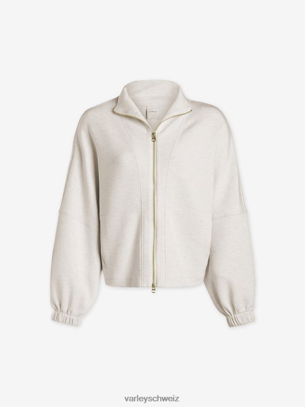 Bekleidung Elfenbeinmergel Frauen Varley Ashbury-Sweatshirt mit durchgehendem Reißverschluss 8J4JZN38
