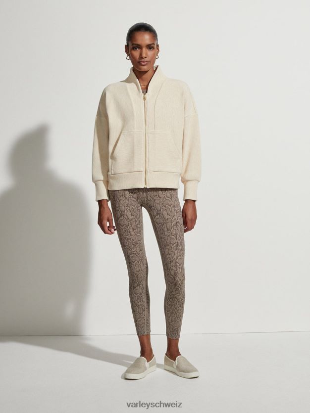 Bekleidung Haferflockenmergel Frauen Varley Rosanne-Sweatshirt mit durchgehendem Reißverschluss 8J4JZN108