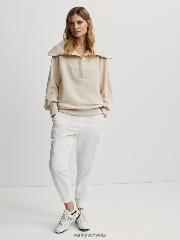 Bekleidung Haferflockenmergel Frauen Varley Vine-Pullover mit halbem Reißverschluss 8J4JZN91