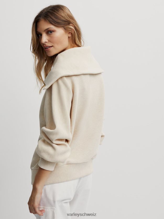Bekleidung Haferflockenmergel Frauen Varley Vine-Pullover mit halbem Reißverschluss 8J4JZN91