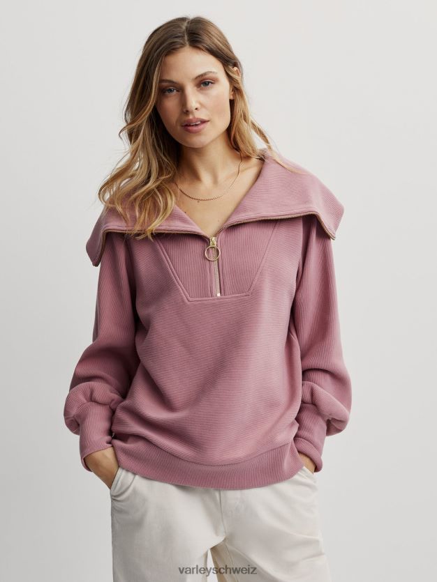 Bekleidung Nostalgie stieg Frauen Varley Vine-Pullover mit halbem Reißverschluss 8J4JZN89