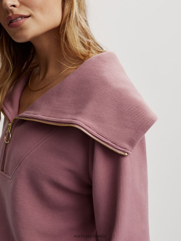 Bekleidung Nostalgie stieg Frauen Varley Vine-Pullover mit halbem Reißverschluss 8J4JZN89
