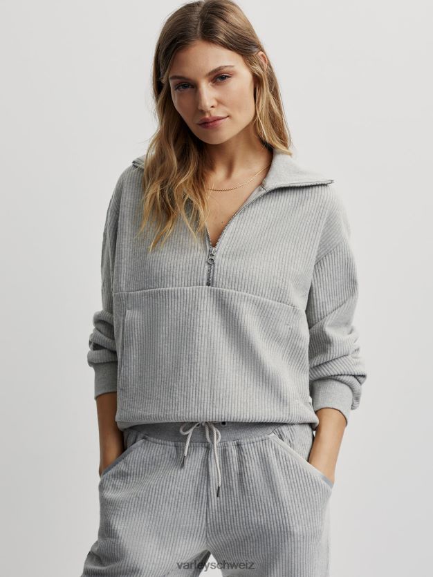 Bekleidung Salbei-Heide-Mergel Frauen Varley Cyrus-Pullover mit halbem Reißverschluss 8J4JZN228