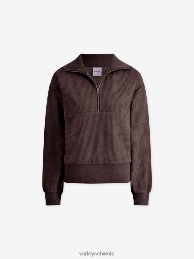 Bekleidung Schokoladenmergel Frauen Varley Cyrus-Pullover mit halbem Reißverschluss 8J4JZN226
