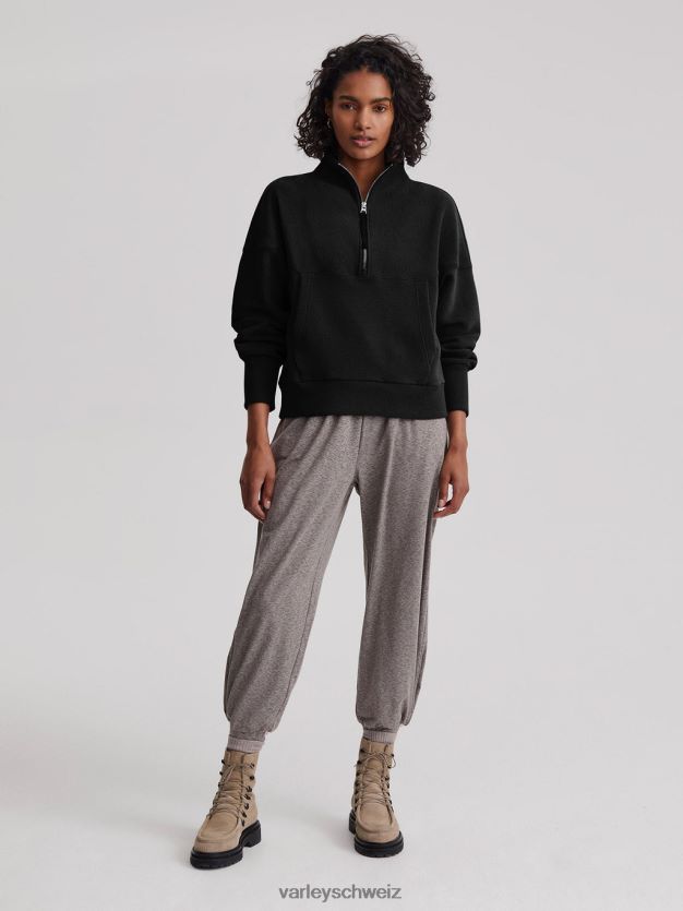 Bekleidung Schwarz Frauen Varley Acadia-Pullover mit halbem Reißverschluss 8J4JZN202