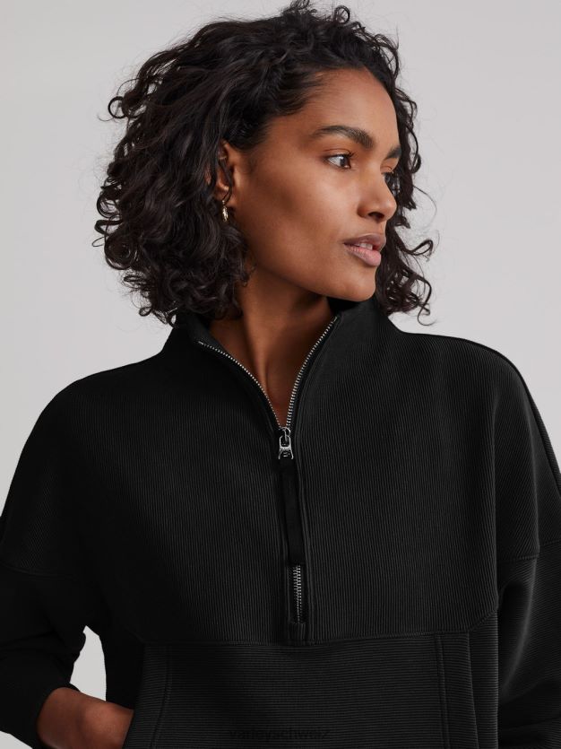 Bekleidung Schwarz Frauen Varley Acadia-Pullover mit halbem Reißverschluss 8J4JZN202